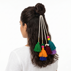 Premium Handmade Tassel Hair String | Colorful Boho Parandi