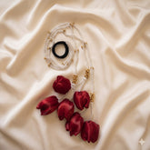 Premium Pearl & Ghungroo Tulip Parandi | Elegant Hair Accessory for Weddings
