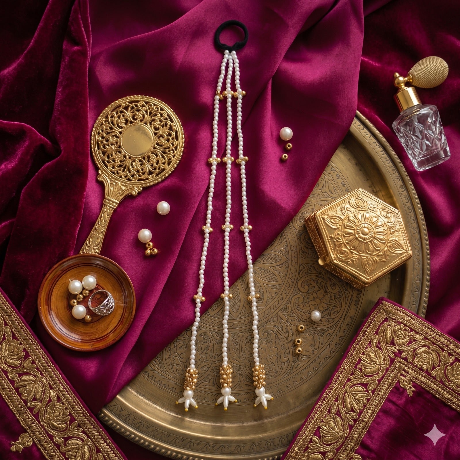 Elegant Kashmiri Parandi | Bridal & Mehndi Hair Accessory Pakistan