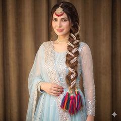 Traditional Kashmiri Parandi | Festive Mehndi & Dholki Hair Accessory
